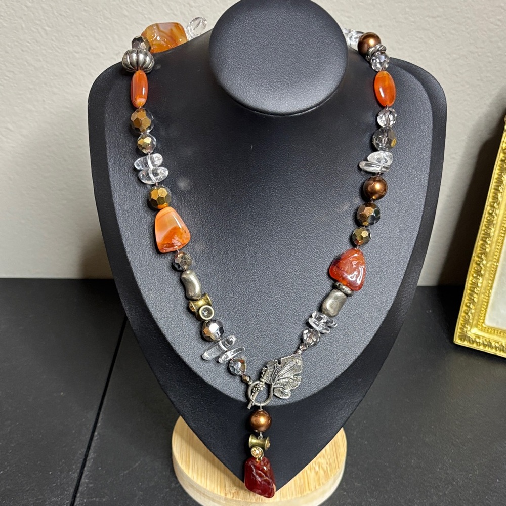 Gemstone Beaded Handcrafted Boho Southwestern Nec… - image 1